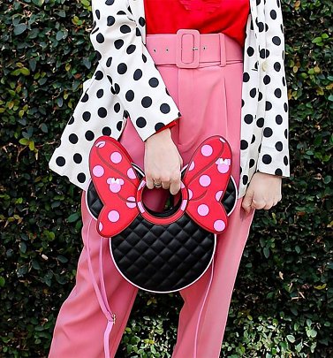 Lougefly Disney Minnie Mouse Quilted Bow Head Cross Body Bag Lougefly Disney Minnie Mouse Quilted Bow Head Cross Body Bag