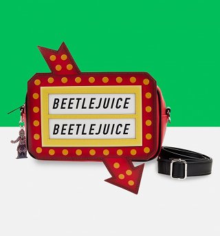 Loungefly Beetlejuice Graveyard Sign Crossbody Bag