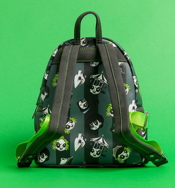 Loungefly Beetlejuice Striped All Over Print Mini Backpack