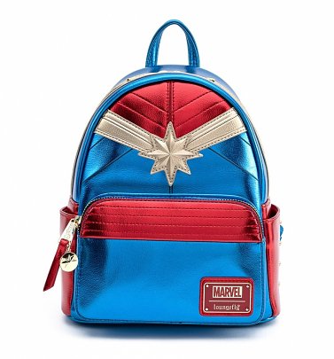 Loungefly Captain Marvel Classic Cosplay Mini Backpack Loungefly Captain Marvel Classic Cosplay Mini Backpack