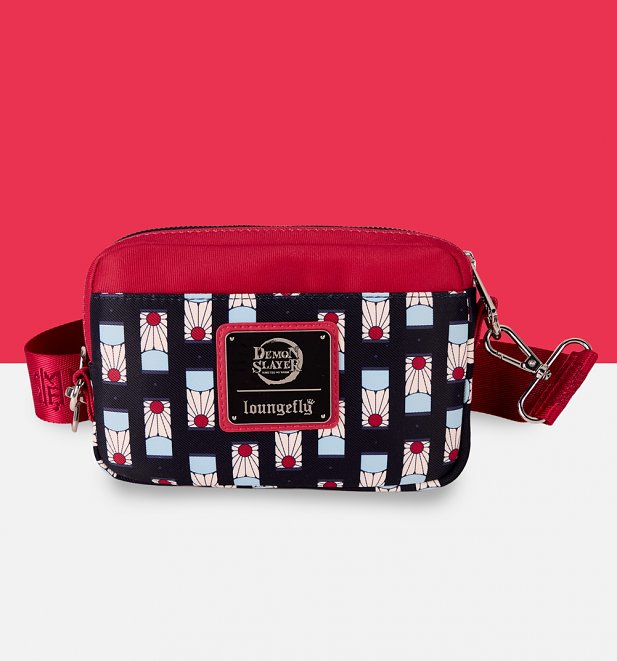 Loungefly Demon Slayer All Over Print Sling Bag Loungefly Demon Slayer All Over Print Sling Bag