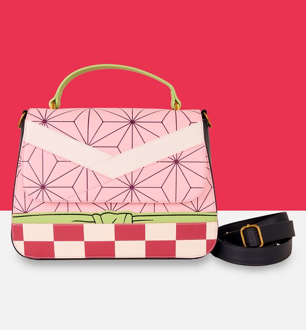 Loungefly Demon Slayer Nezuko Kamado Cosplay Crossbody Bag Loungefly Demon Slayer Nezuko Kamado Cosplay Crossbody Bag