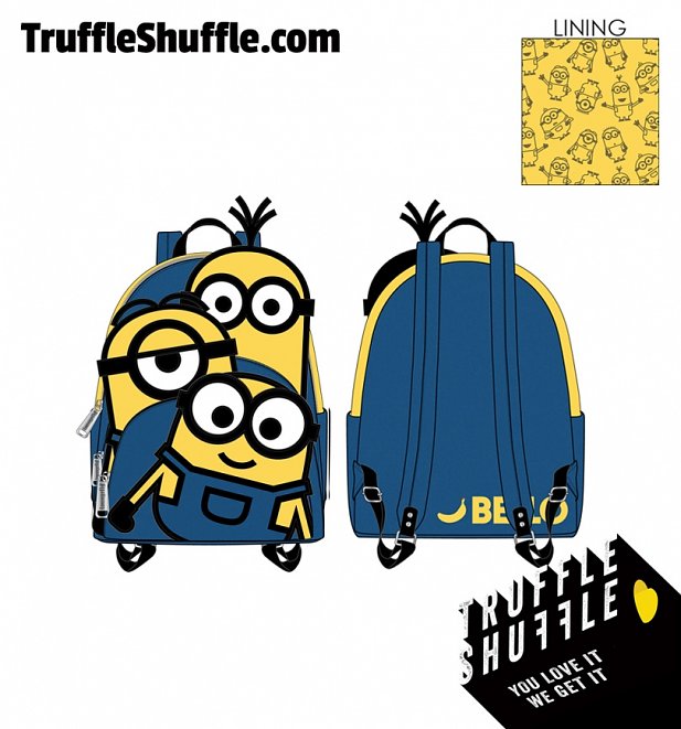 Loungefly Despicable Me Minions Triple Minion Bello Mini Backpack