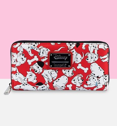 Loungefly Disney 101 Dalmatians 60th Anniversary All Over Print Zip Around Wallet