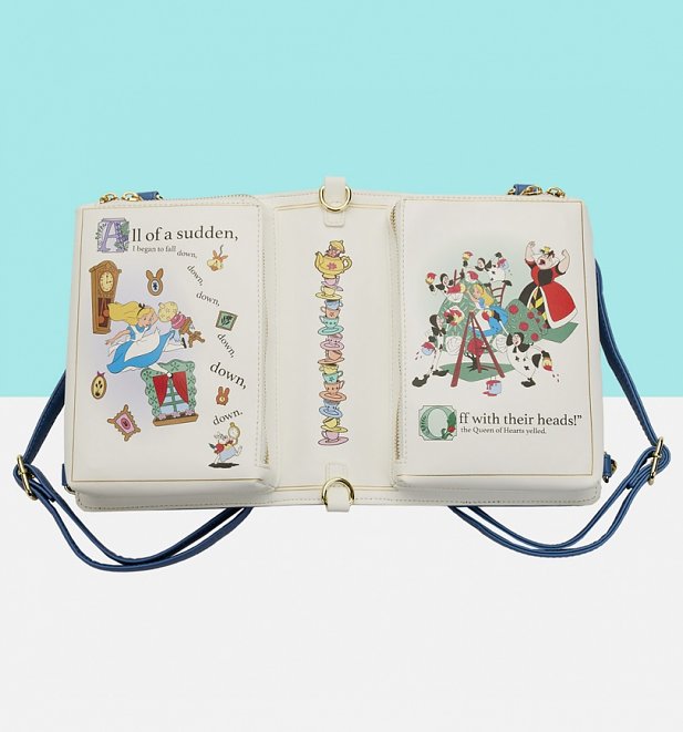 Loungefly Disney Alice In Wonderland Classic Book Convertible Backpack