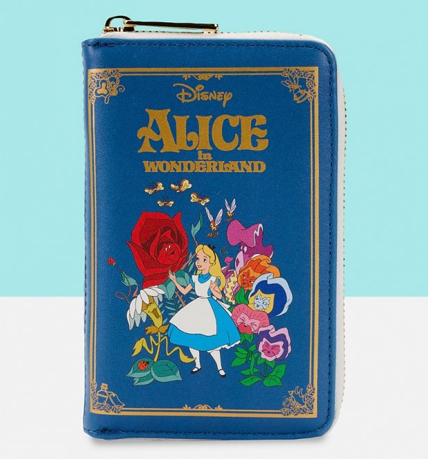 Loungefly Disney Alice In Wonderland Classic Book Zip Around Wallet