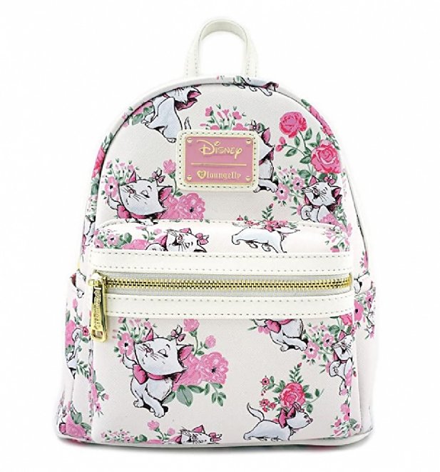 Loungefly Disney Aristocats Marie Floral All Over Print Mini Backpack Loungefly Disney Aristocats Marie Floral All Over Print Mini Backpack