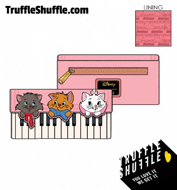 Loungefly Disney Aristocats Piano Kitties Trifold Wallet Loungefly Disney Aristocats Piano Kitties Trifold Wallet