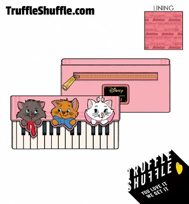 Loungefly Disney Aristocats Piano Kitties Trifold Wallet Loungefly Disney Aristocats Piano Kitties Trifold Wallet