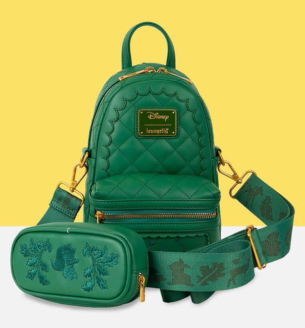 Loungefly Disney Bambi Quilted Convertible Sling Bag Loungefly Disney Bambi Quilted Convertible Sling Bag