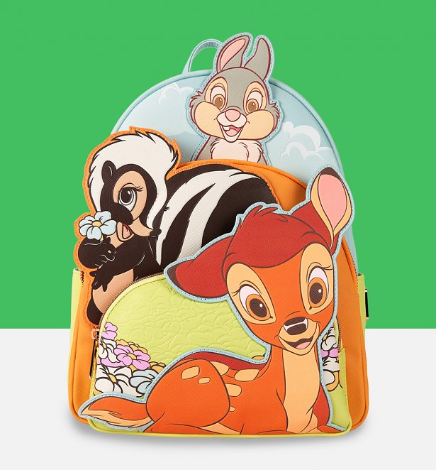 Loungefly Disney Bambi Triple Pocket Mini Backpack Loungefly Disney Bambi Triple Pocket Mini Backpack