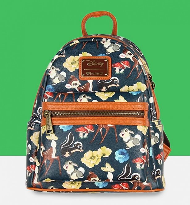 Loungefly Disney Bambi and Friends All Over Print Mini Backpack