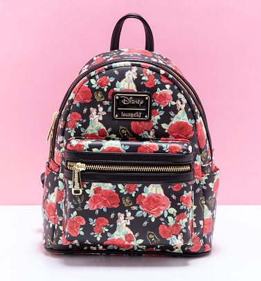 Loungefly Disney Beauty And The Beast All Over Print Belle Roses Mini Backpack Loungefly Disney Beauty And The Beast All Over Print Belle Roses Mini Backpack