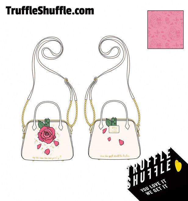 Loungefly Disney Beauty And The Beast Rose Crossbody Bag Loungefly Disney Beauty And The Beast Rose Crossbody Bag