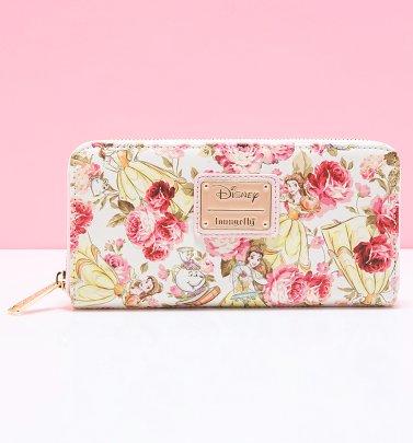 Loungefly Disney Beauty and The Beast Belle Floral Zip Around Wallet Loungefly Disney Beauty and The Beast Belle Floral Zip Around Wallet