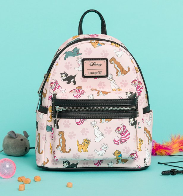 Loungefly Disney Cats All Over Print Mini Backpack