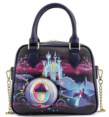 Loungefly Disney Cinderella Castle Series Chain Strap Crossbody Bag Loungefly Disney Cinderella Castle Series Chain Strap Crossbody Bag