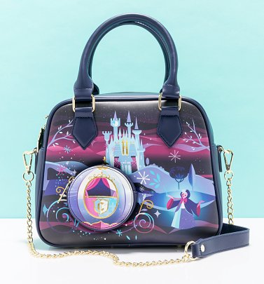 Loungefly Disney Cinderella Castle Series Chain Strap Crossbody Bag Loungefly Disney Cinderella Castle Series Chain Strap Crossbody Bag