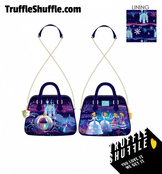Loungefly Disney Cinderella Castle Series Chain Strap Crossbody Bag Loungefly Disney Cinderella Castle Series Chain Strap Crossbody Bag