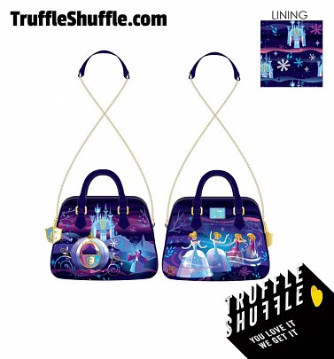 Loungefly Disney Cinderella Castle Series Chain Strap Crossbody Bag Loungefly Disney Cinderella Castle Series Chain Strap Crossbody Bag