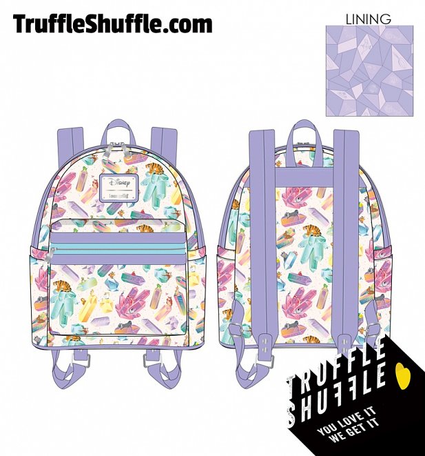 Loungefly Disney Crystal Sidekicks All Over Print Mini Backpack Loungefly Disney Crystal Sidekicks All Over Print Mini Backpack