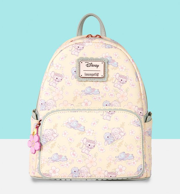 Loungefly Disney Cute Stitch Cherry Blossom Mini Backpack Loungefly Disney Cute Stitch Cherry Blossom Mini Backpack