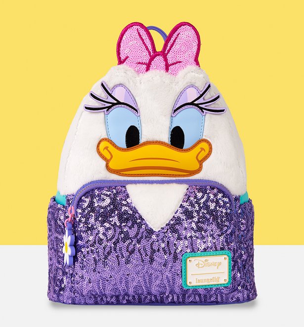 Loungefly Disney Daisy Duck Plush Mini Backpack Loungefly Disney Daisy Duck Plush Mini Backpack