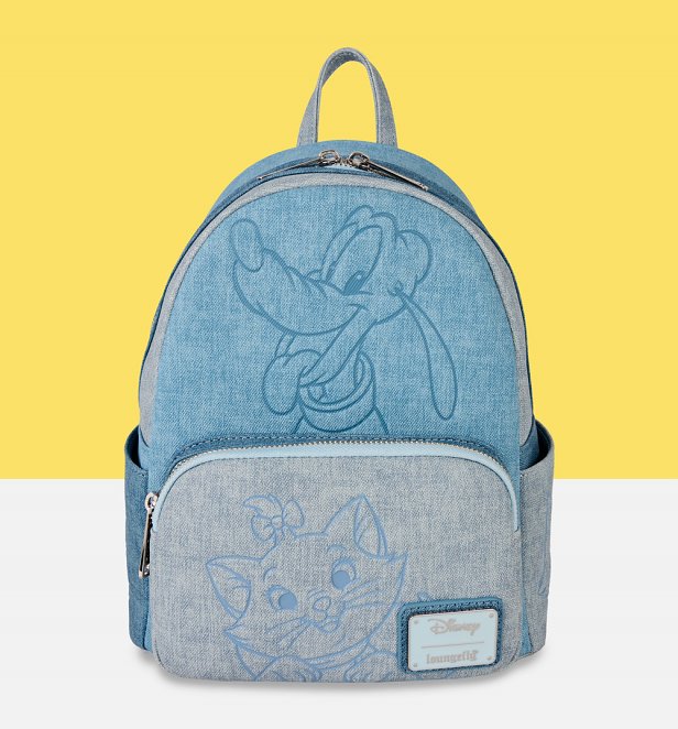 Loungefly Disney Dogs and Cats Denim Mini Backpack Loungefly Disney Dogs and Cats Denim Mini Backpack