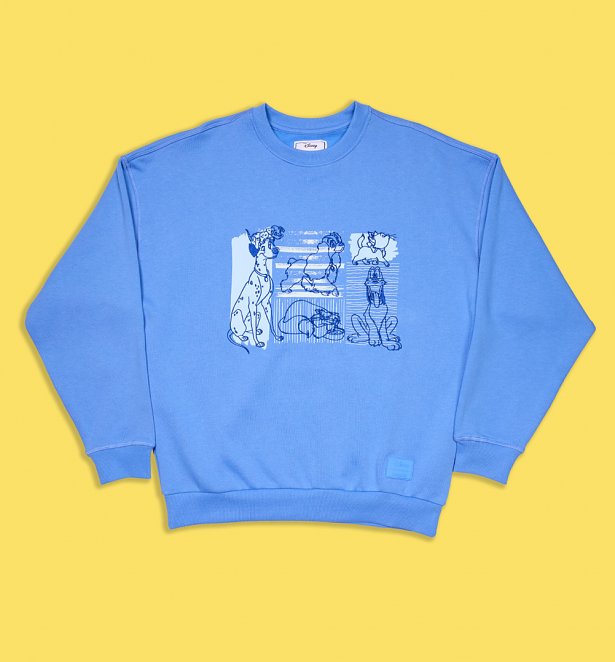 Loungefly Disney Dogs & Cats Oversized Crewneck Sweatshirt Loungefly Disney Dogs & Cats Oversized Crewneck Sweatshirt