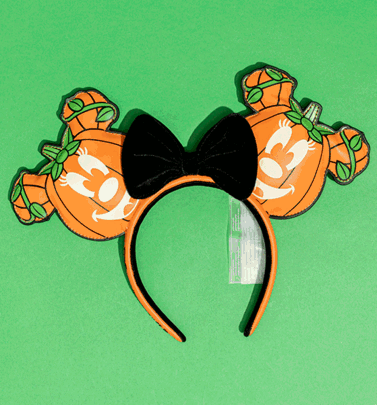 Loungefly Disney Double Minnie Pumpkin Halloween Headband Loungefly Disney Double Minnie Pumpkin Halloween Headband