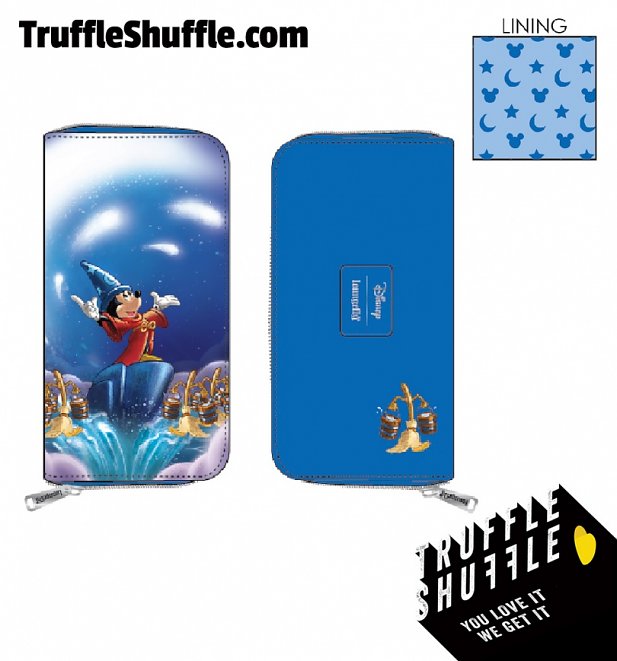 Loungefly Disney Fantasia Sorcerer Mickey Zip Around Wallet Loungefly Disney Fantasia Sorcerer Mickey Zip Around Wallet