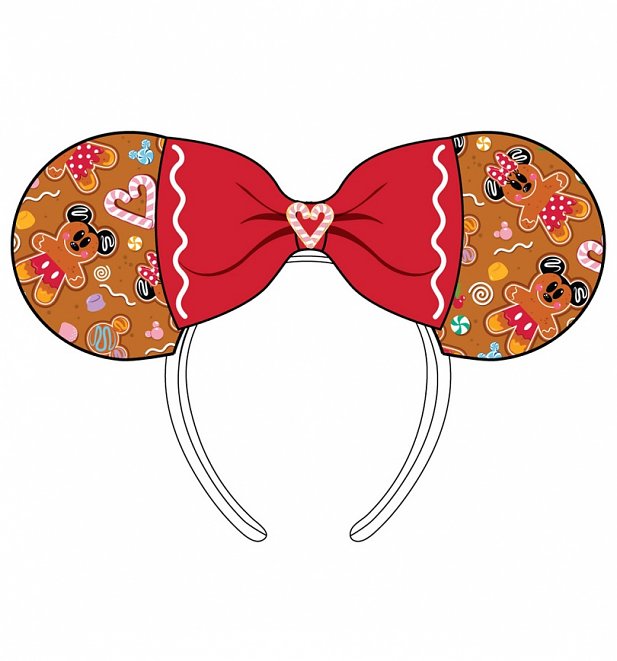 Loungefly Disney Ginger Bread All Over Print Patent Bow Heart Headband Loungefly Disney Ginger Bread All Over Print Patent Bow Heart Headband