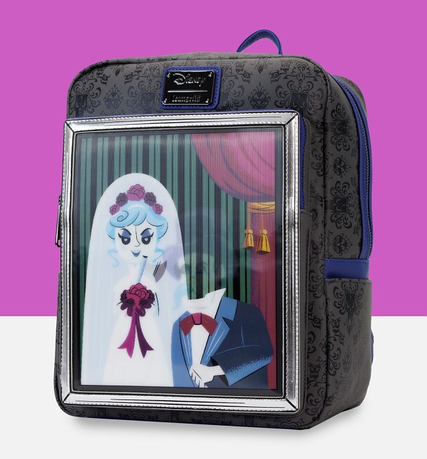 Loungefly Disney Haunted Mansion Black Widow Bride Lenticular Mini Backpack