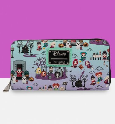 Loungefly Disney Hocus Pocus Scene All Over Print Zip Around Wallet Loungefly Disney Hocus Pocus Scene All Over Print Zip Around Wallet