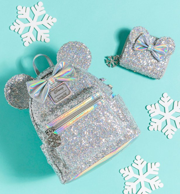 loungefly silver sequin backpack