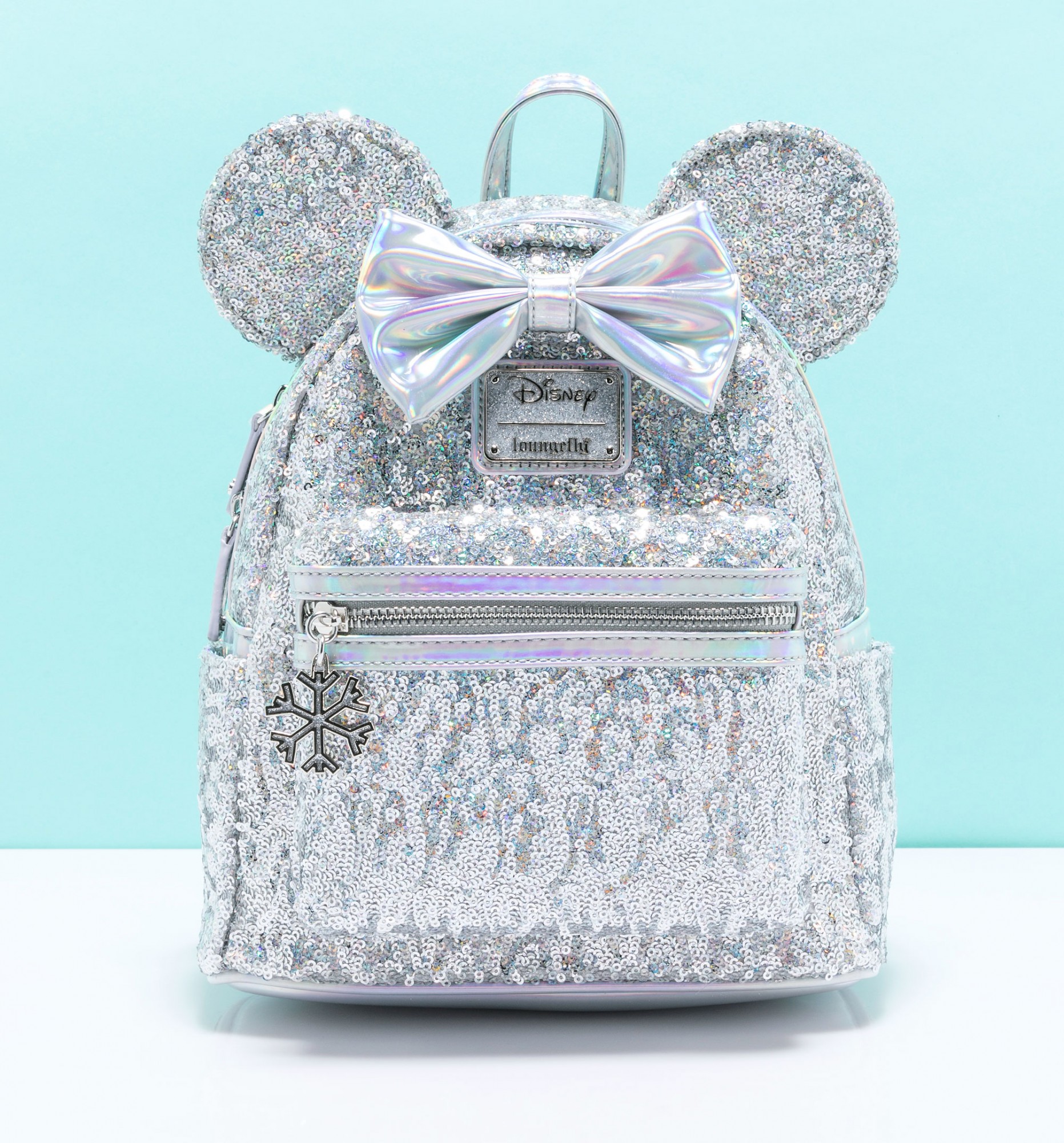 Loungefly Disney LASR Holographic Sequin Minnie Mouse Mini