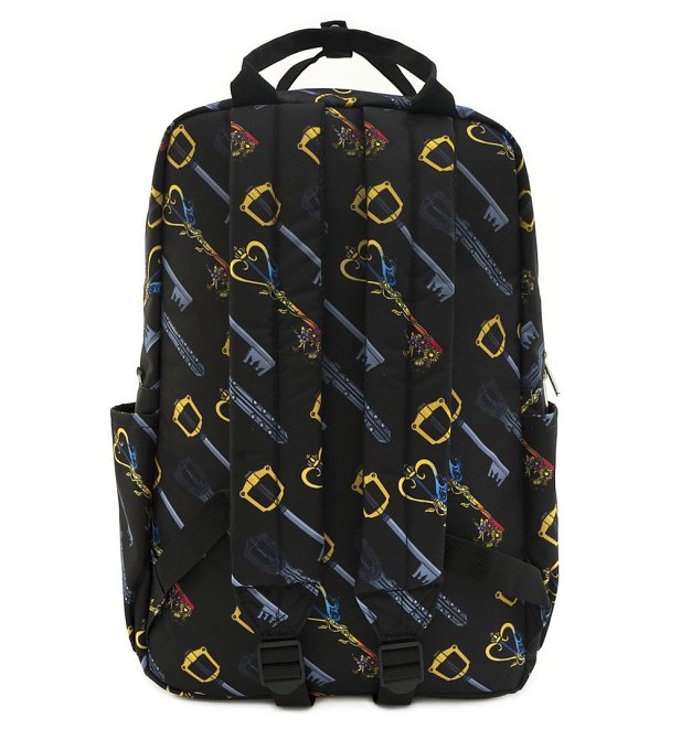 Loungefly Disney Kingdom Hearts Keys All Over Print Square Nylon Backpack