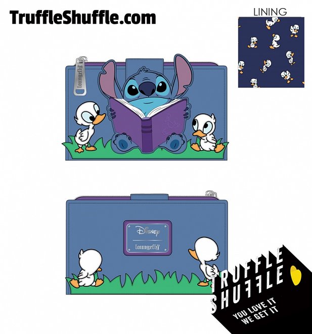 Loungefly Disney Lilo And Stitch Story Time Duckies Flap Wallet Loungefly Disney Lilo And Stitch Story Time Duckies Flap Wallet