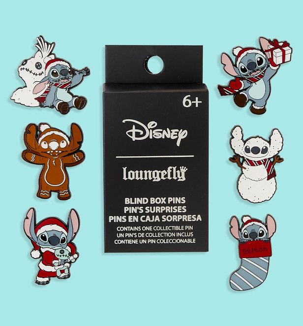Loungefly Disney Lilo and Stitch Holiday Blind Box Pin