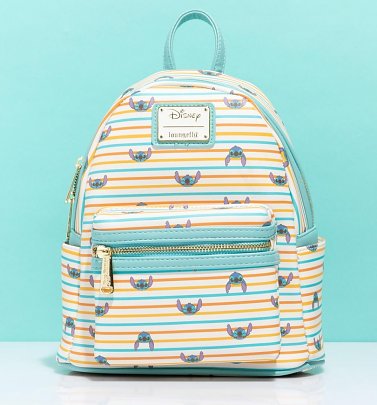 Loungefly Disney Lilo and Stitch Retro Stripes Mini Backpack Loungefly Disney Lilo and Stitch Retro Stripes Mini Backpack