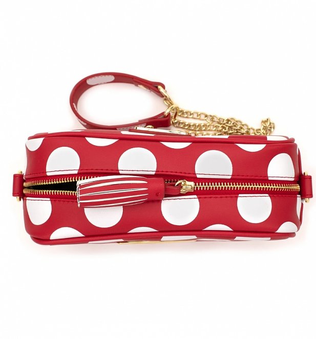 Loungefly Disney Logo Red And White Polka Dot Cross Body Bag 5999