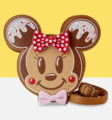 Loungefly Disney Mickey And Friends Gingerbread Cookie Figural Crossbody Bag