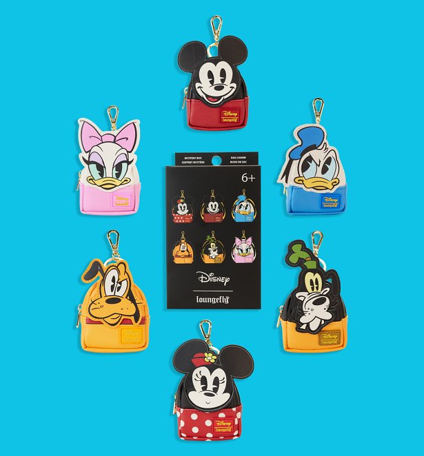 Loungefly Disney Mickey And Friends Mini Backpack Mystery Box Keychains
