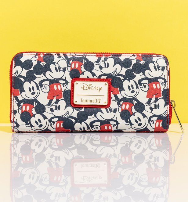 Loungefly Disney Mickey And Minnie All Over Print Wallet