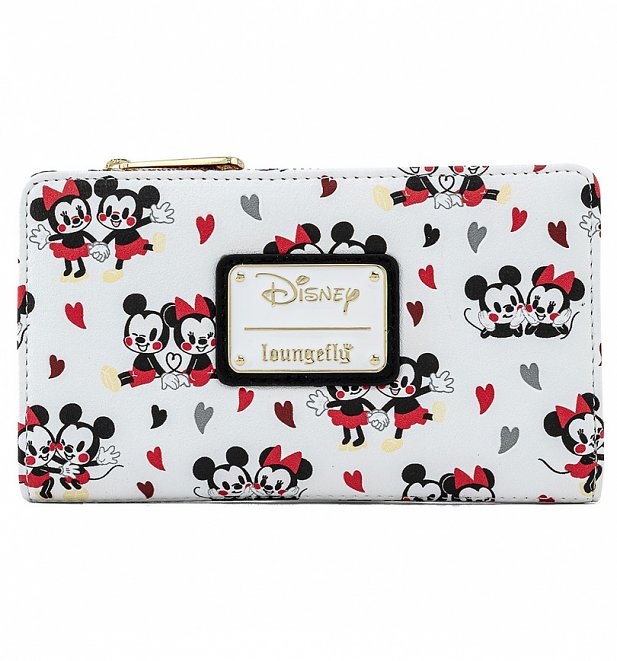 Loungefly Disney Mickey And Minnie Mouse Love All Over Print Wallet