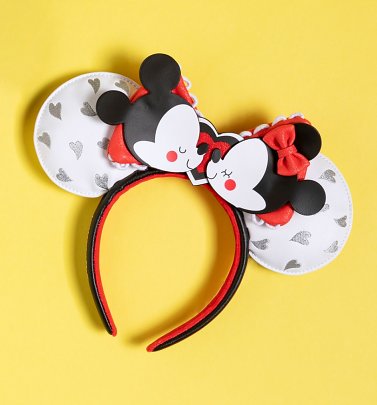 Loungefly Disney Mickey And Minnie Mouse Love Ears Headband Loungefly Disney Mickey And Minnie Mouse Love Ears Headband