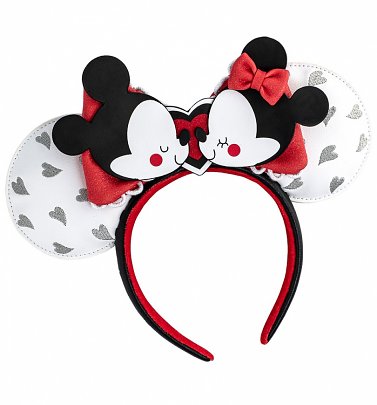 Loungefly Disney Mickey And Minnie Mouse Love Ears Headband Loungefly Disney Mickey And Minnie Mouse Love Ears Headband