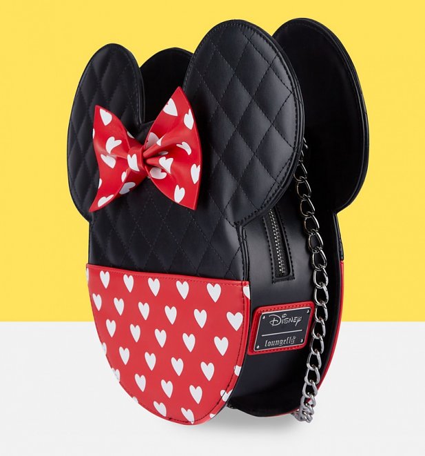 Loungefly Disney Mickey And Minnie Valentines Reversible Crossbody Bag