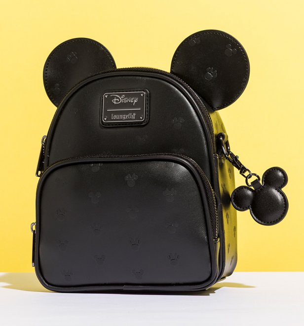 Loungefly Disney Mickey & Minnie Mouse Embossed Convertible Mini Backpack Loungefly Disney Mickey & Minnie Mouse Embossed Convertible Mini Backpack