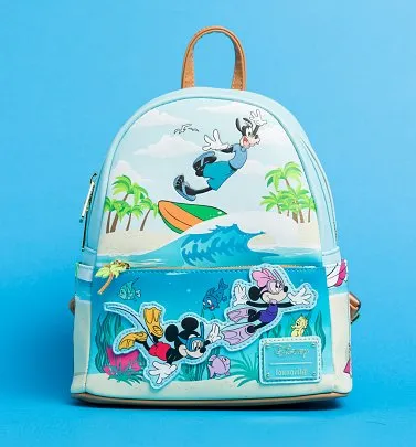Mickey and Minnie Mouse Beach Loungefly Mini Backpack